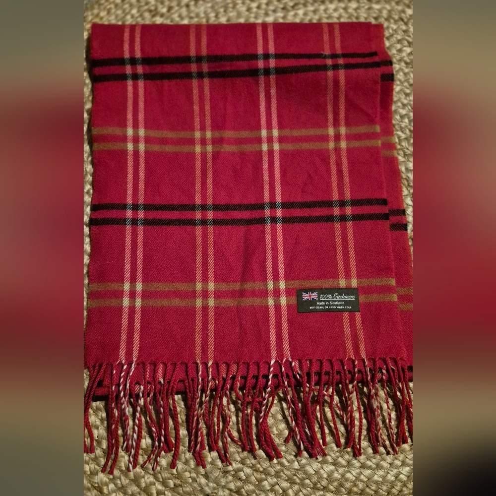 Cashmere Plaid Scarf Made In Scotland